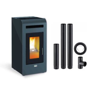 POÊLE À GRANULÉS CANALISABLE CAYENNE + TUYAUX D’ÉVACUATION POUJOULAT 16KW