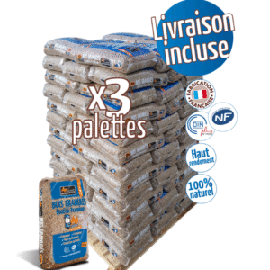 PALETTE DE GRANULÉS WOODSTOCK X 3 (198 SACS) DE 15 KG